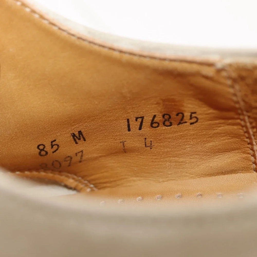 VTG USA Cole Haan Mens White Bucks Size 8.5 M Oxford Dress Shoes Vibram Gum Sole